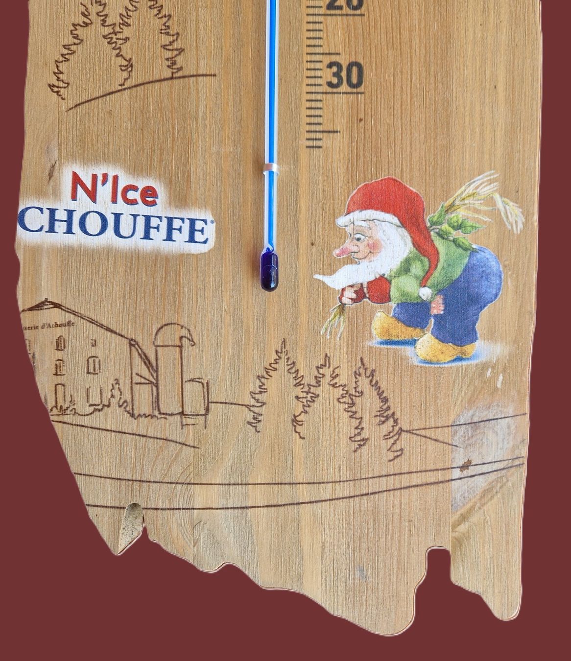 Insegne: Thermomètre publicitaire/ Werbe-Thermometer Bier"La Chouffe" – Usato da Villarepos venduto da Discorine07 3