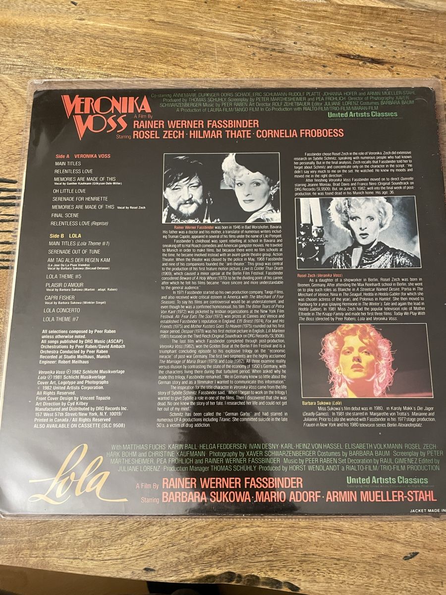 Dischi in vinile: Veronika Voss - Peer Raben – Usato da Hombrechtikon venduto da baersandro 1