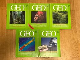 Magazin GEO 1985 Nr. 8–12 August–Dezember 5 Ausgaben
