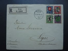 1925 Pro Juventute R-Satzbrief, Fr. 60.-- / SBK 120.--