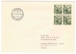 Lettre de Genève cachet TR30 pour la France le 31.V.55