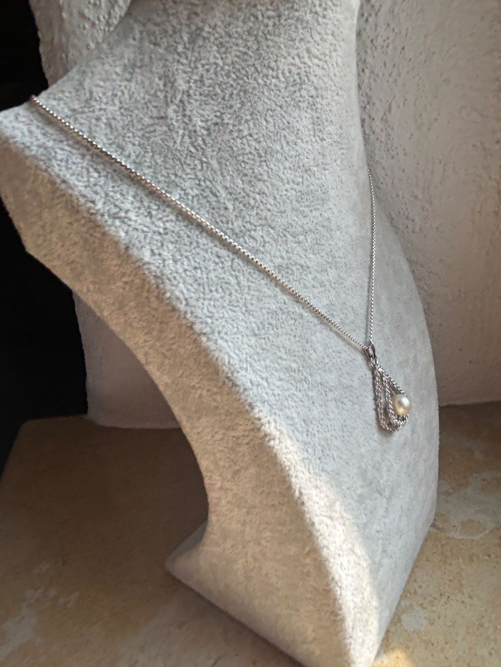 Catenine: Silberkette mit Perle, Vintage 925 – Usato da Basel venduto da bellespirit 6