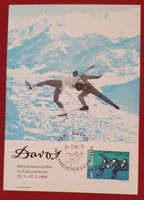 Maximumkarte,  Davos Eiskunstlauf WM 1966