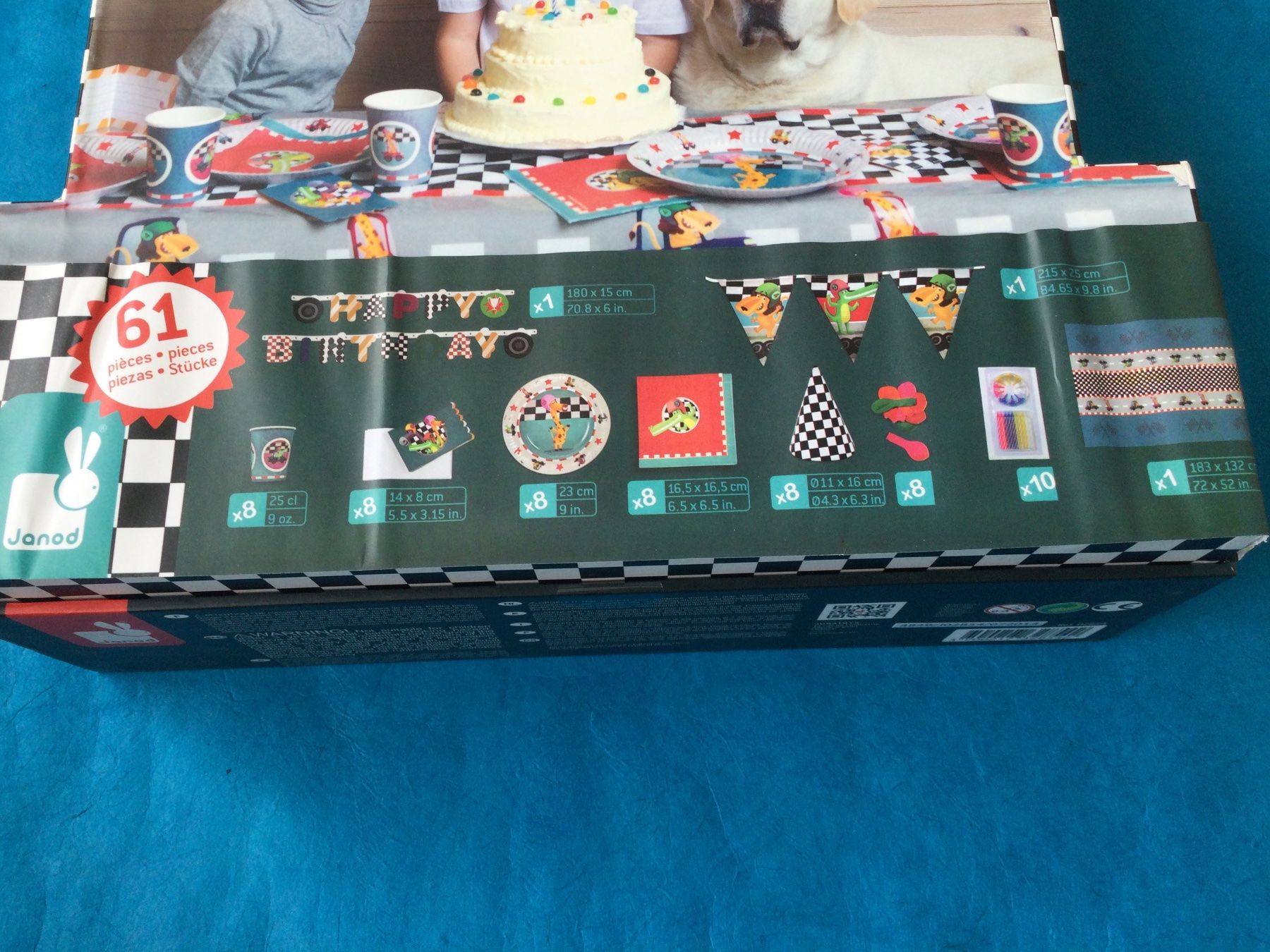 Tutte le decorazioni: Janod Happy Birthday Set. Racing. Neu – Nuovo e nell'imballaggio originale da S. Pietro venduto da pic_mc9g 3