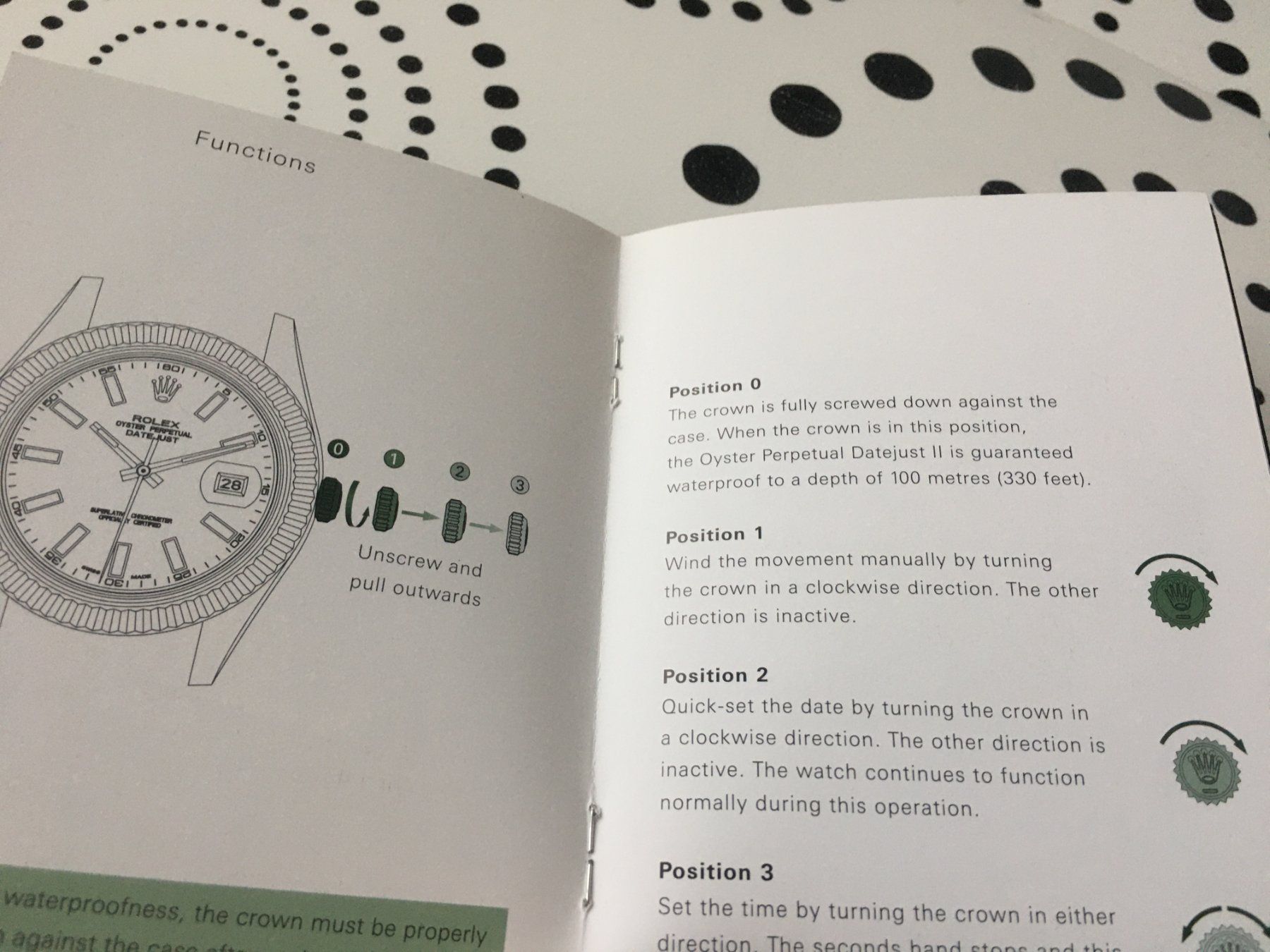 Rolex Documents: ROLEX - DATEJUST II - OPERATING INSTRUCTIONS ENG 2010 !!! – D'occasion à Epalinges par dream-watch 3
