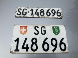 Auto Kontrollschild SG 148696