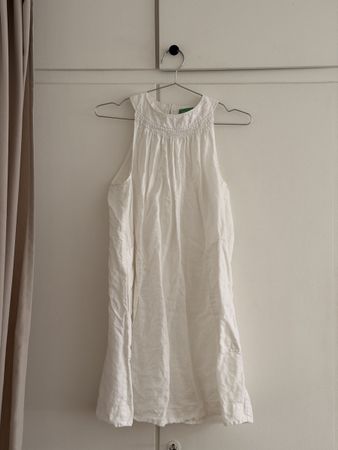 Kleid Weiss Grösse S reine Leinen für Damen von Benetton