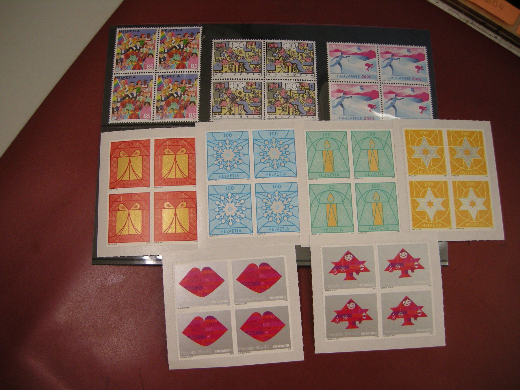 Tous les timbres: 2019 EMISSION 4, 4er BLOCKS POSTFRISCH, FRANKATUR, postpreis – D'occasion à Rüti ZH par jupi1945