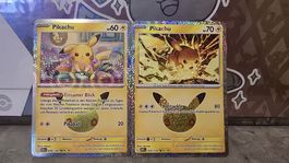 Pikachu 024/128 028/128 30th anniversary 30 Jahre Pokemon DE