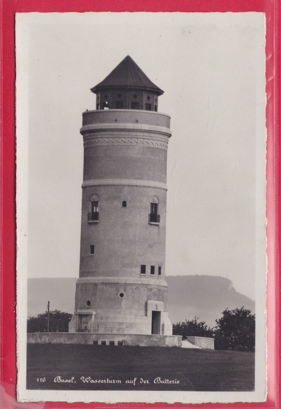 Cartoline postali: BASEL, WASSERTURM AUF DER BATTERIE, – Usato da Oberrieden venduto da Gebirgsstelze