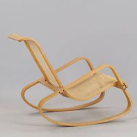 LUIGI CRASSEVIG 'WO' Dondolo / Rocking Chair, Italien, 1970s