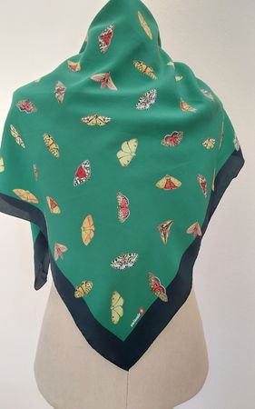 Seidenfoulard Original swissair Motiv Schmetterlinge