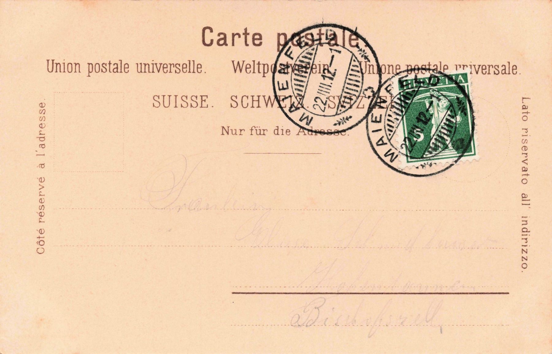 Cartoline postali: Maienfeld schloss – Usato da Biasca venduto da Blenio71 1