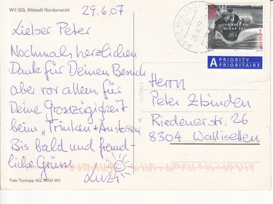 Cartoline postali: Wil 2007 – Usato da Bürglen TG venduto da StampGraf 1
