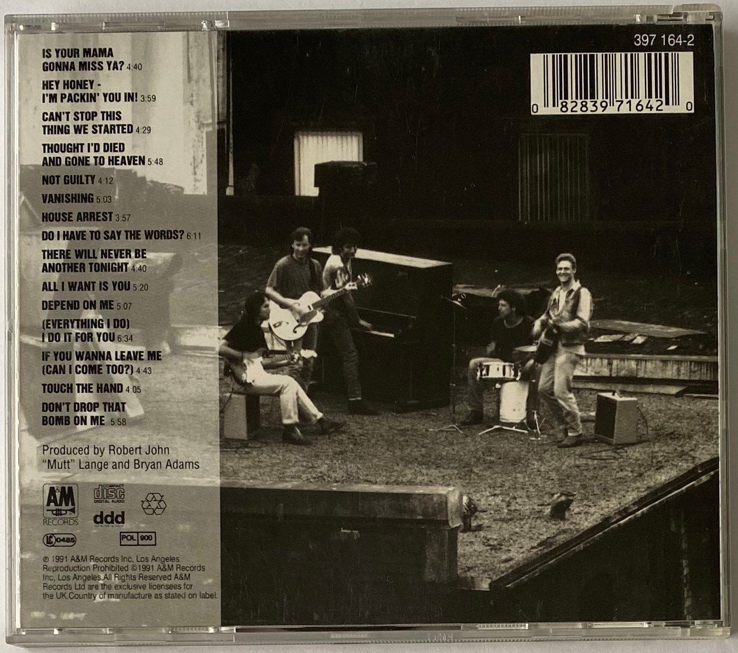 CD: Bryan Adams, Waking Up The Neighbours – Usato da Flums venduto da Asquillo 1