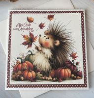 Geburtstagskarte, Karten, Glückwunschkarte, Igel