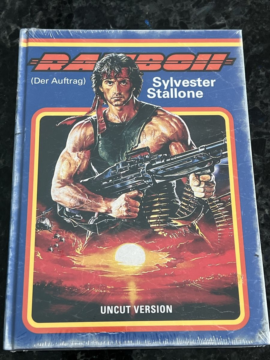 Tutti i DVDs: Rambo 2 Der Auftrag 2 Disc Mediabook OVP – Nuovo e nell'imballaggio originale da Buckten venduto da Dominoluna