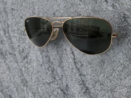 Ray-Ban Aviator RB3025 gold, grüne G-15 Gläser, Gr. 58