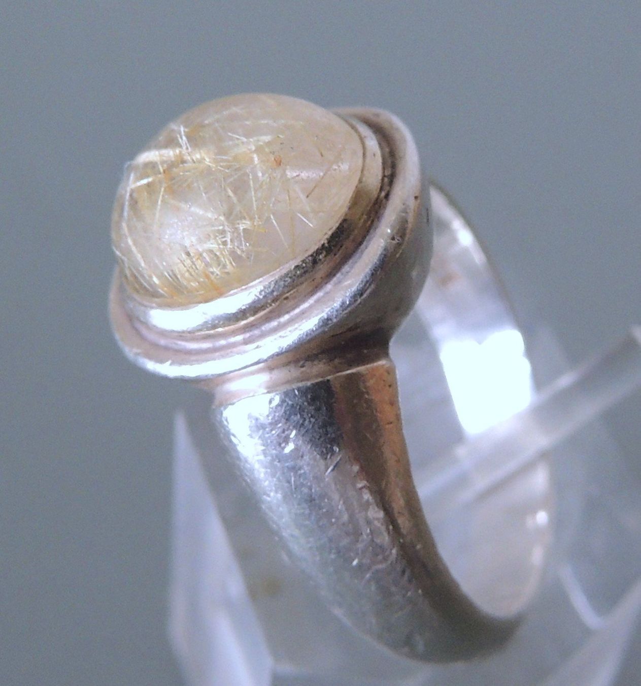 Ringe: Rutilquarz Silber 925 Fingerring Gr. 53 – Gebraucht aus Waldenburg von schaller707