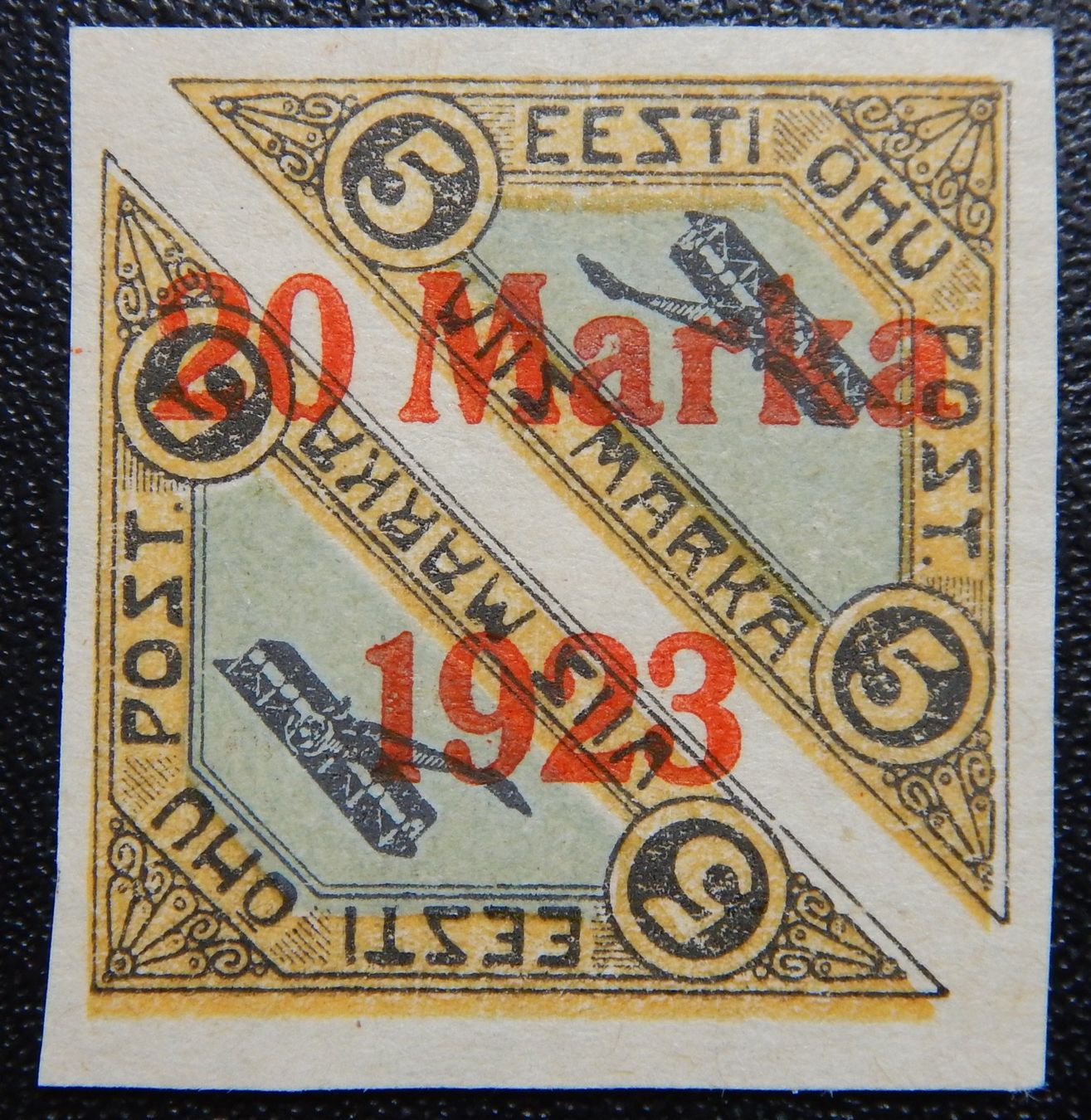Tutti i francobolli: Estland Kat. 44 B * 1923 – Usato da Zürich venduto da Muehlekauf