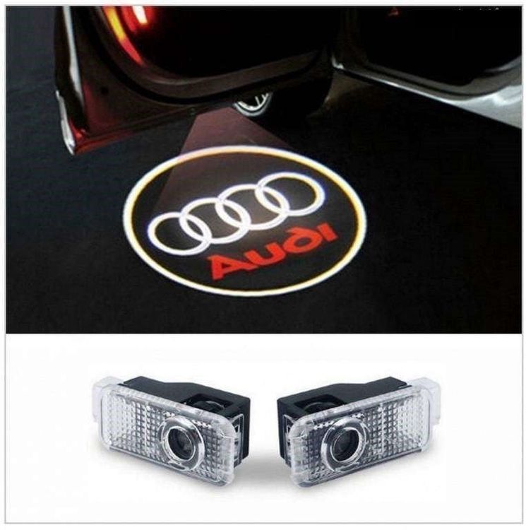 2x Audi LED Projektor mit Audi Logo A4