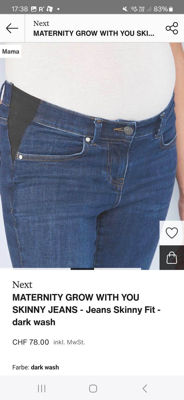Next Jeans: Umstandsjeans Skinny Next Maternity – Usato da Eschenbach SG venduto da SanFranciscoCalifornia 3
