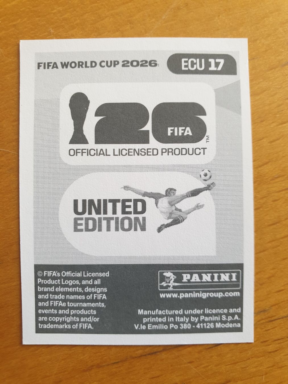 Panini Carte collezionabili: Panini WM 2026 ECU 17 – Nuovo (secondo la descrizione) da Einsiedeln venduto da MGXX 1