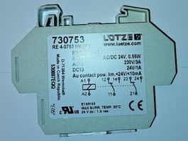 4x LUTZE Relais 730753 AC/DC 24V/2x Wechsler