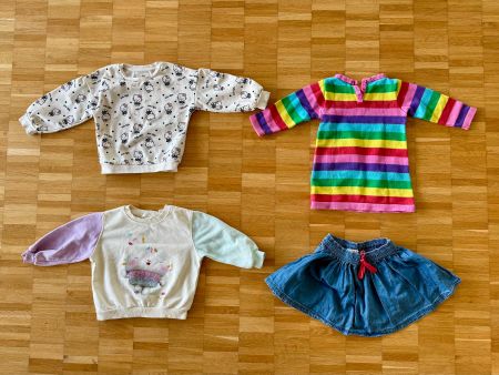 4er Set Mädchen Kleiderpaket (Hello Kitty, Gabby) Gr. 104
