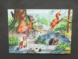 Frankreich 2001 Animoux des bois   Block Erstag  (A433)
