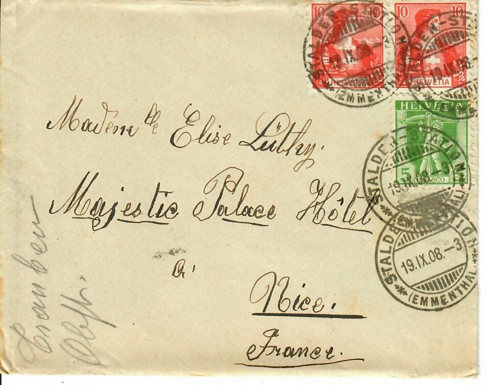 Tutti i francobolli: Kleinbrief, Stalden Station Emmenthal 1908 – Usato da Hochdorf venduto da Ziegel-16