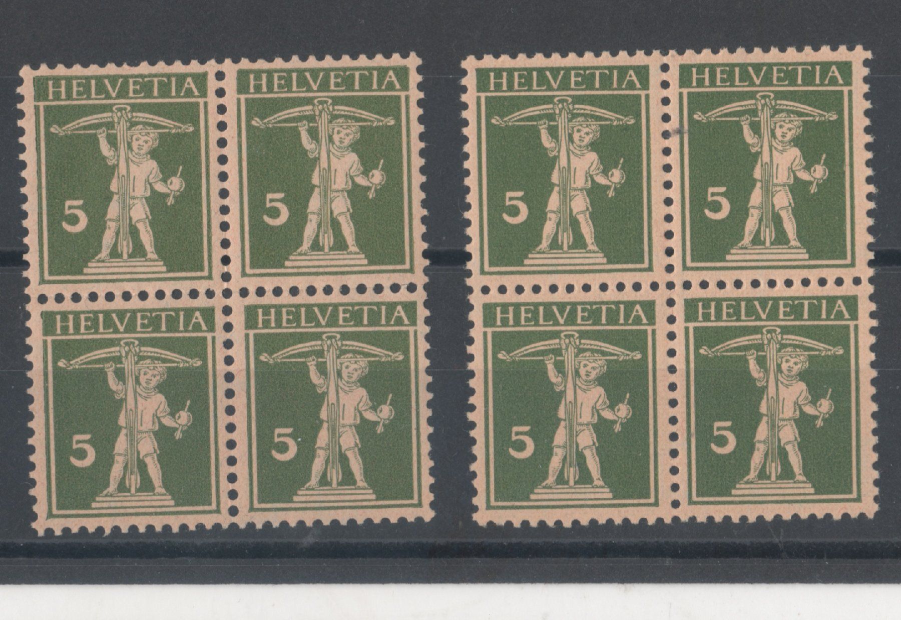 Alle Briefmarken: Viererblocks 183 / 183z postfrisch ** – Neu (gemäss Beschreibung) aus Egliswil von Mamiestho