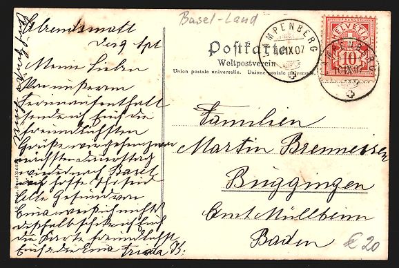 Cartoline postali: Passepartout-AK Abendsmatt, Hotel-Pensio – Usato da Berlin venduto da bartko-reher 1