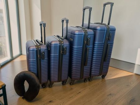 5 tlg. Reisekofferset Bundle Hartschalenkoffer BLAU NEU