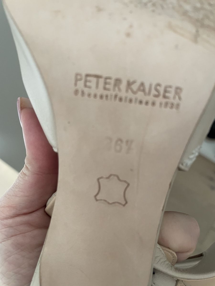 Kaiser Scarpe da donna: Peter Kaiser Slingpumps, 36 1/2, Beige Leder – Usato da Bronschhofen venduto da Ratz2 4