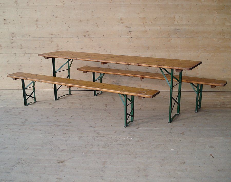 Set di tavolo e panche: Festbankgarnitur 220×80 cm – Usato da Olten venduto da inf_6kph
