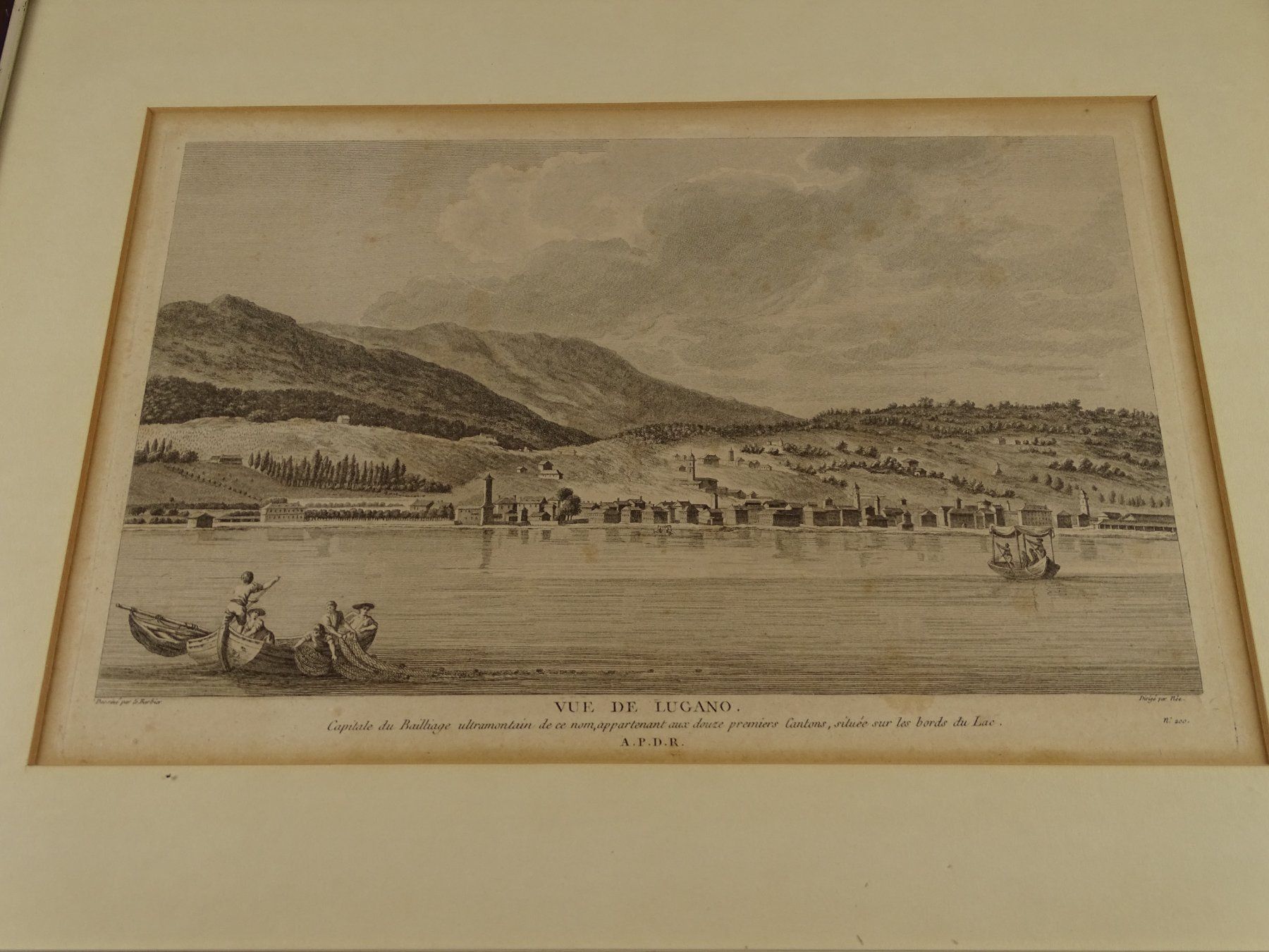 Stiche: LUGANO, KUPFERSTICH UM 1780 – Gebraucht aus Grüningen von Kartensammler 3