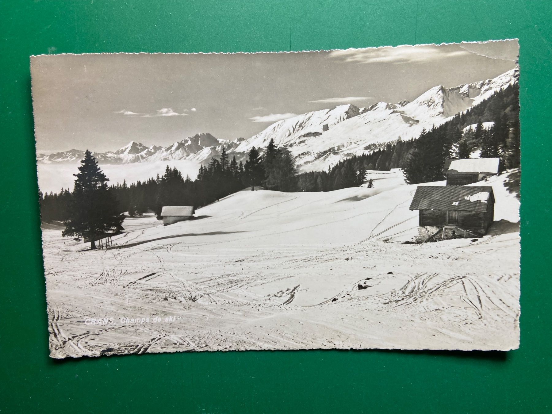 Ansichtskarten: Crans - Champs de ski – Gebraucht aus Steg VS von _vinci_
