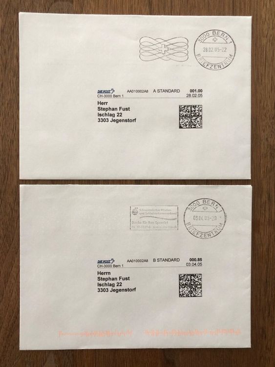 WEBSTAMP PC 2.1, 1 A-Brief und 1 B-Brief (Gebraucht) in Jegenstorf für ...