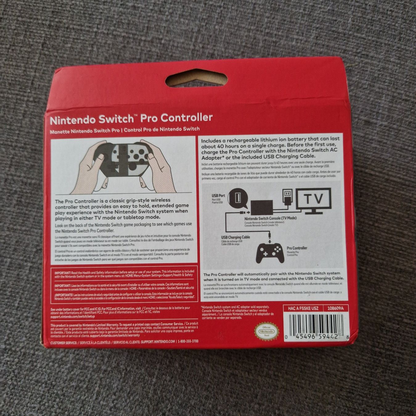 Nintendo Controller: Original NINTENDO Switch Pro Controller (fabrikneu, OVP) – Neu und originalverpackt aus Uster von  1