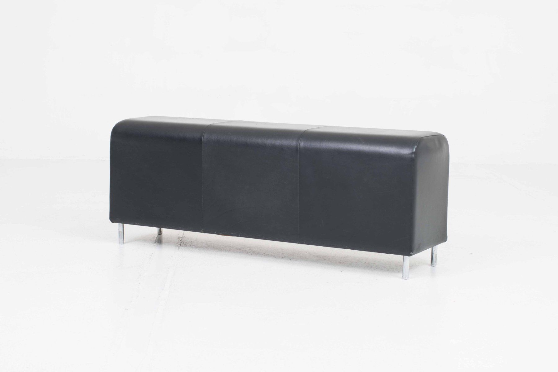 Panchine: Vitra Bench III von Jasper Morrison in schwarzem Leder – Usato da Zürich venduto da STUZH38 2