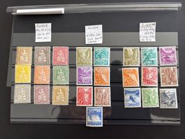 Serie Sitzende Helvetia und Landschaftsbilder ungebraucht
