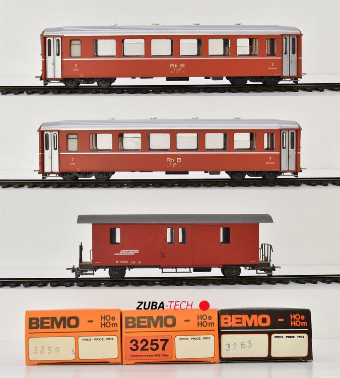 Bemo 3x Personenwagen RhB, H0m | Kaufen Auf Ricardo