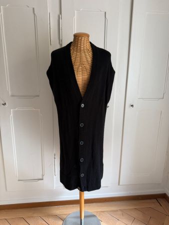 PART TWO - Strickjacke schwarz aus Wolle M