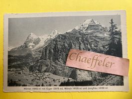 1913 Mürren mit Eiger, Mönch und Jungfrau