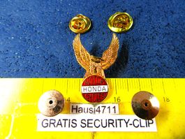 HONDA MOTORRAD EAGLE 2NÄGEL PIN GOLDIG MIT SECURITY-CLIP