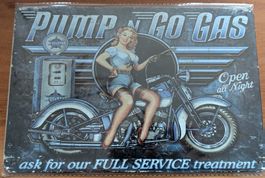 Motorrad Pin-up/ A4 Blechschild /Deko-Schild, neu