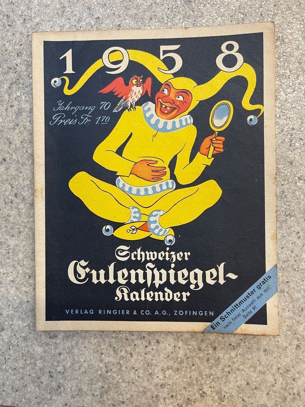 Zeitschriften & Magazine: Alte Schweizer Eulenspiegel Kalender 1958 – Gebraucht aus Reiden von