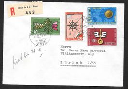 R-FDC Serie 316 - 319 Werbemarken ET Zürich 15.3.1954