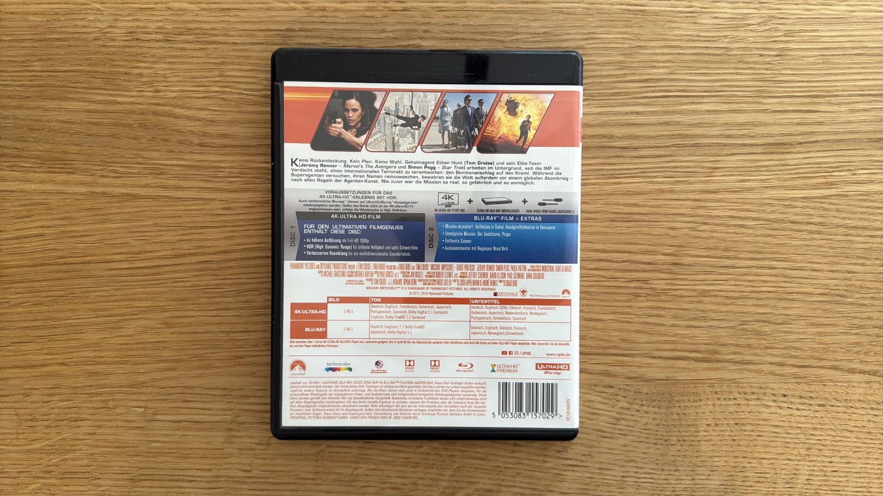 Tutti i DVDs: Mission: Impossible 4 - 4K UHD Blu-Ray – Usato da Wallisellen venduto da Art_Vendorlay 1